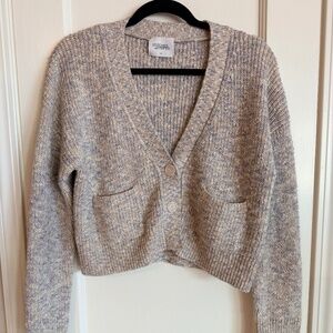 NWOT Stitches + Stripes Beige & light Blue Cardigan XS